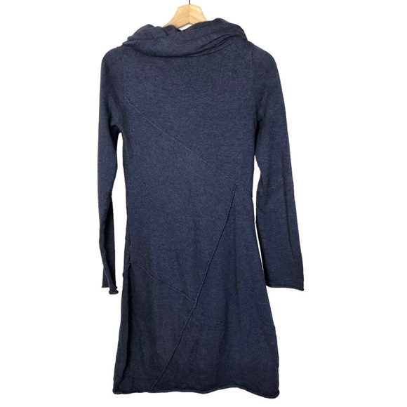Athleta Camber Blue Cowl Neck Long Sleeve Sweater Dress S - Picture 3 of 4